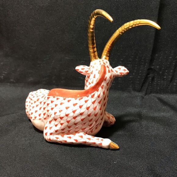 Scully & Scully Herend Porcelain Rust Antelope Handmade Hand Painted Hungary - Picture 5 of 8